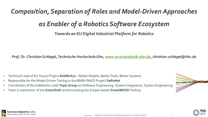 composition separation of roles and model driven