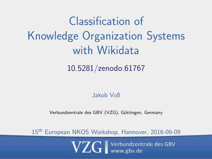 classification of knowledge organization systems with