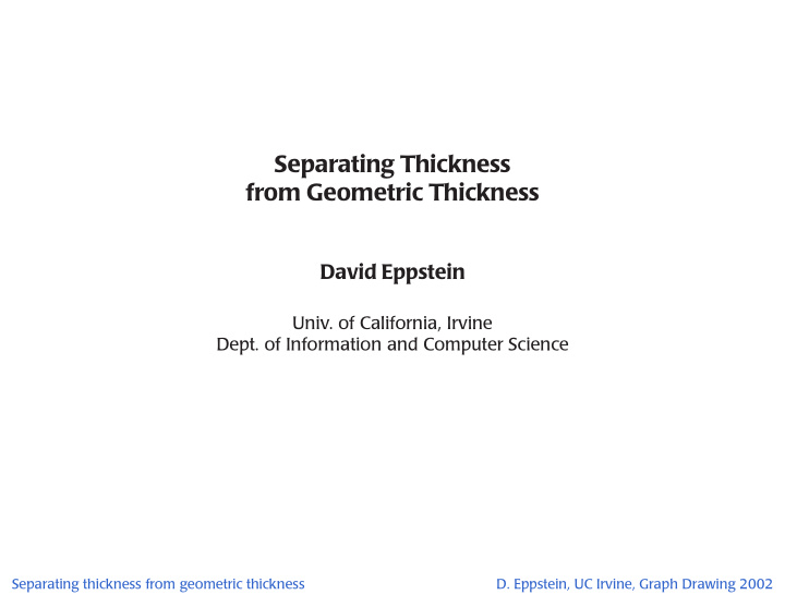 separating thickness from geometric thickness