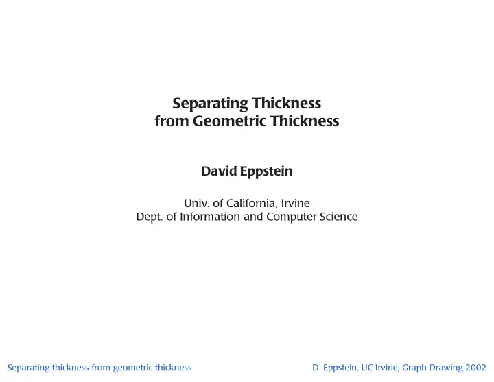 separating thickness from geometric thickness
