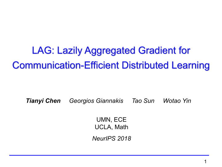 lag lazily aggregated gradient for communication