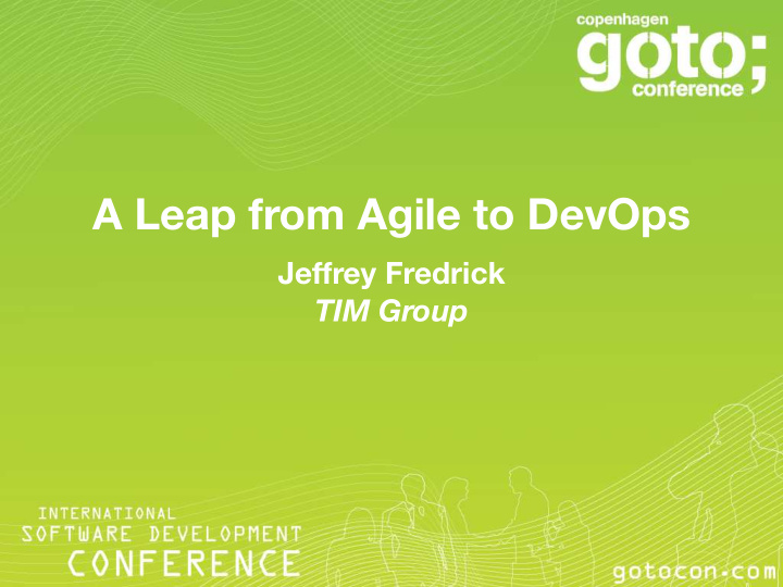 a leap from agile to devops