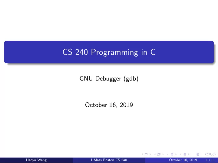 cs 240 programming in c