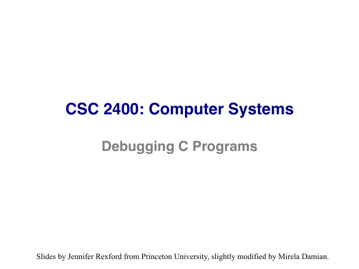 csc 2400 computer systems