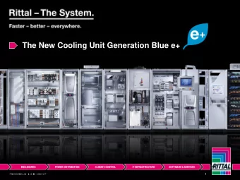 The New Cooling Unit Generation Blue e+  1 Die neue Khlgerte-Generation Blue e+ The Blue e+