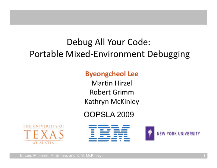 debug all your code portable mixed environment debugging