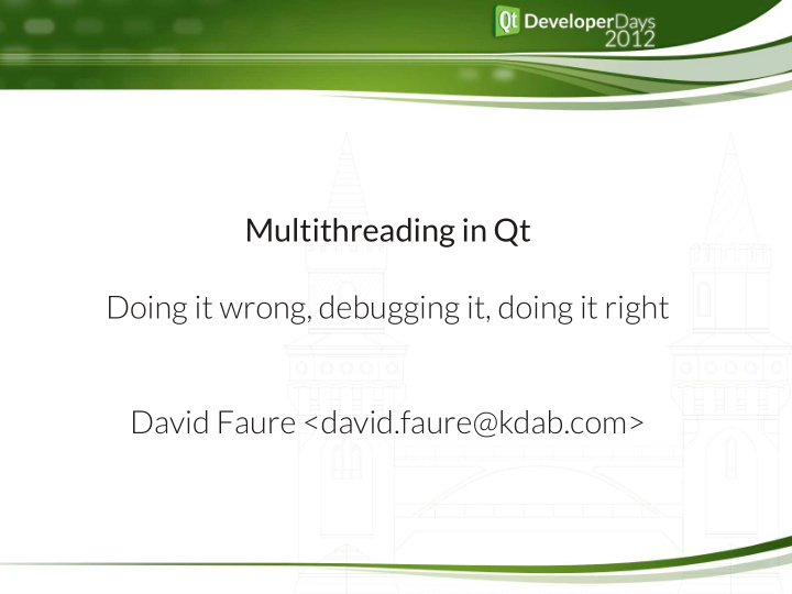 multithreading in qt doing it wrong debugging it doing it