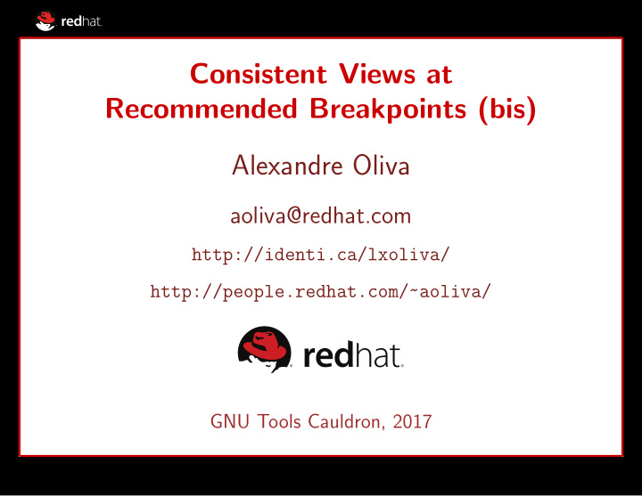 consistent views at recommended breakpoints bis alexandre