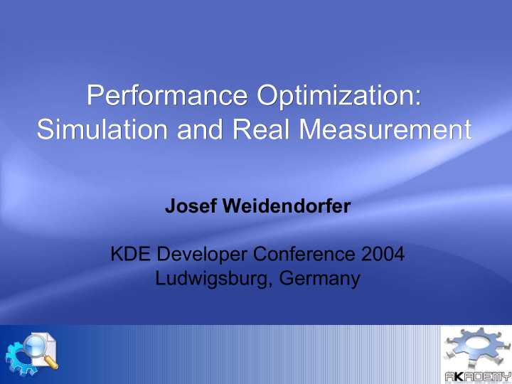performance optimization performance optimizatio n