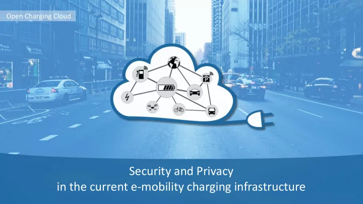 in the current e mobility charging infrastructure where