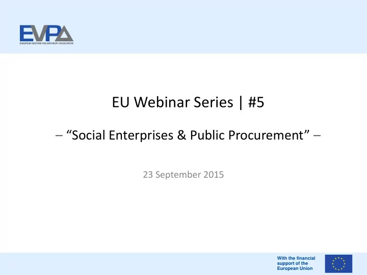 eu webinar series 5