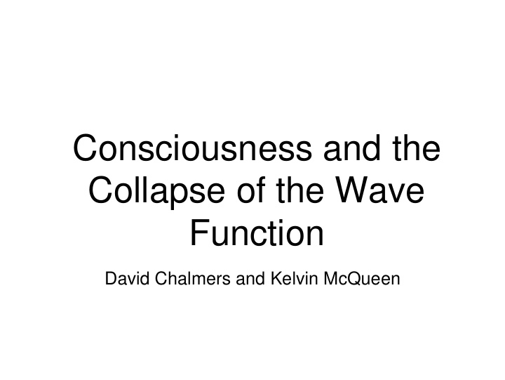collapse of the wave
