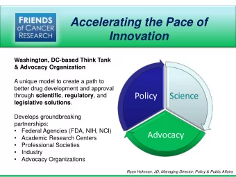Innovation  Washington, DC-based Think Tank  &amp; Advocacy Organization  A unique model to create