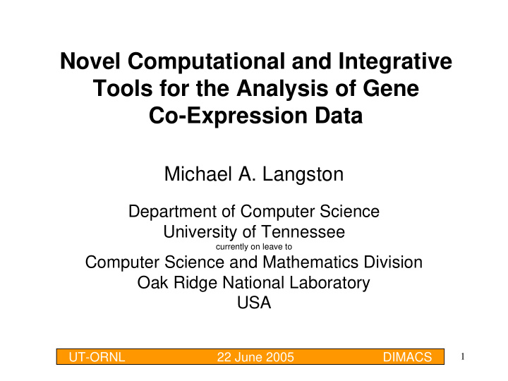 novel computational and integrative tools for the