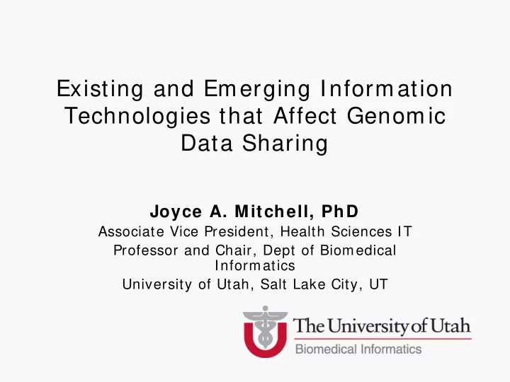 existing and emerging information technologies that
