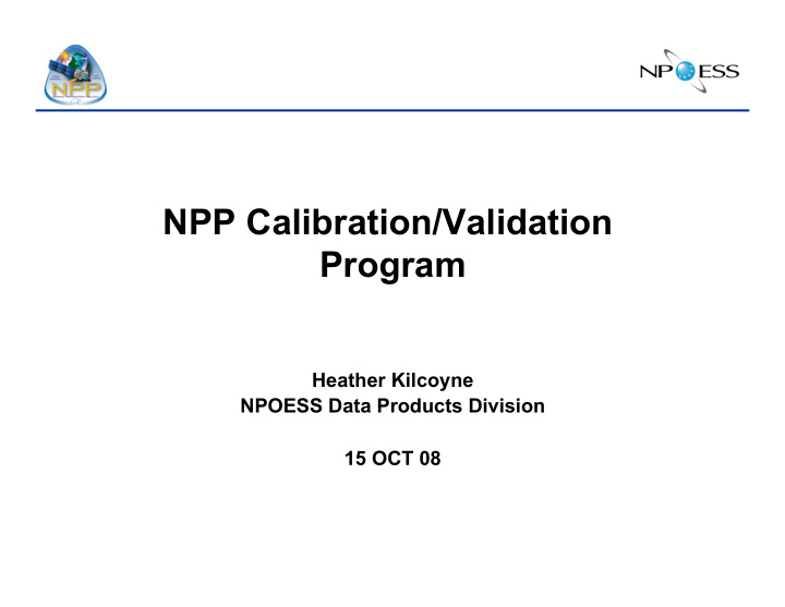npp calibration validation program