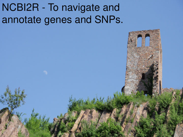 ncbi2r to navigate and annotate genes and snps the problem