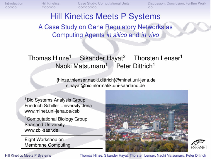 hill kinetics meets p systems