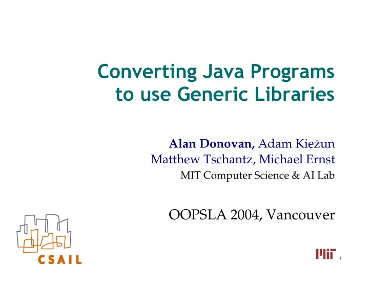oopsla 2004 vancouver