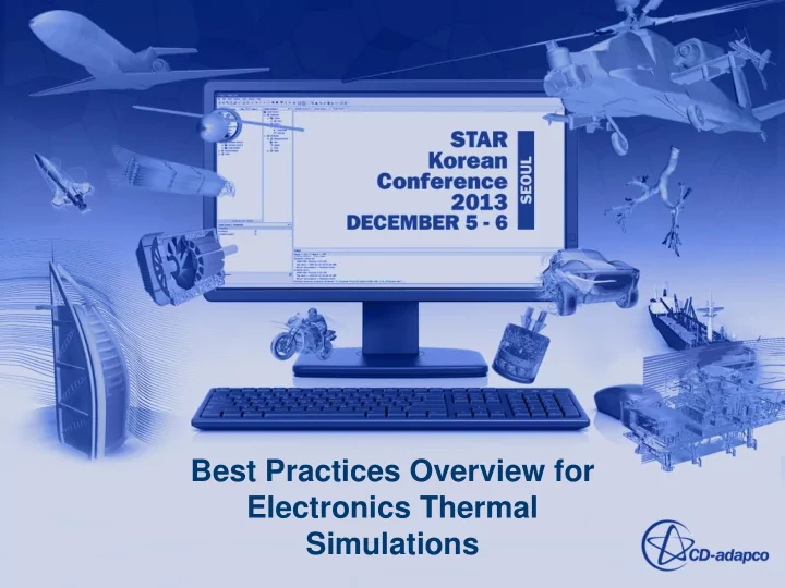 best practices overview for electronics thermal