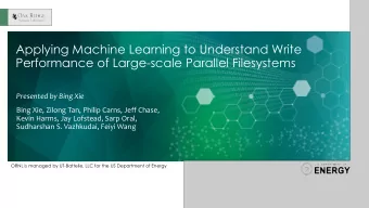 Applying Machine Learning to Understand Write  Performance of Large-scale Parallel Filesystems