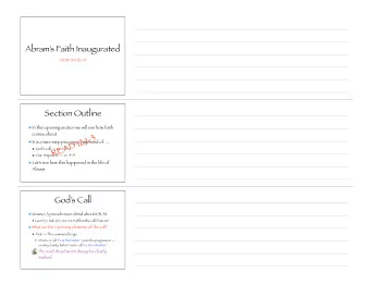 READ 12:1-3  It is a two-step process, comprised of   Gods call  vv. 1-3  Our response
