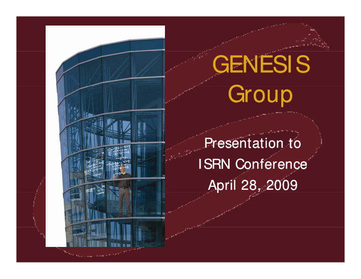 genesis genesis group group