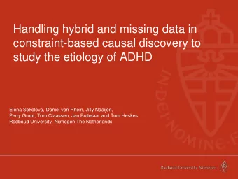 Handling hybrid and missing data in  constraint-based causal discovery to  study the etiology of