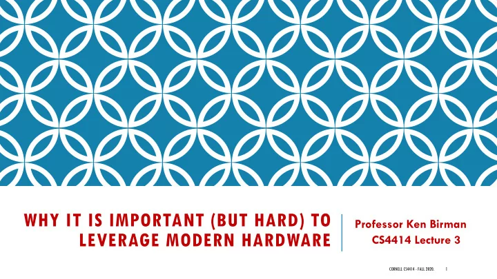 why it is important but hard to