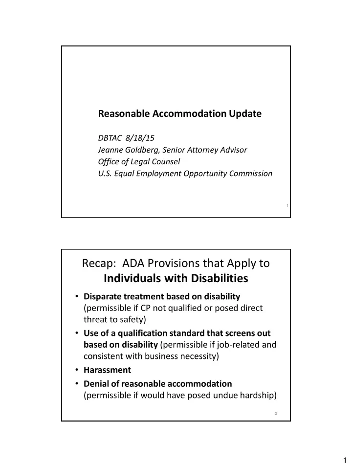 recap ada provisions that apply to individuals with