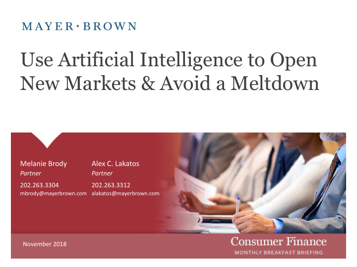 use artificial intelligence to open new markets avoid a