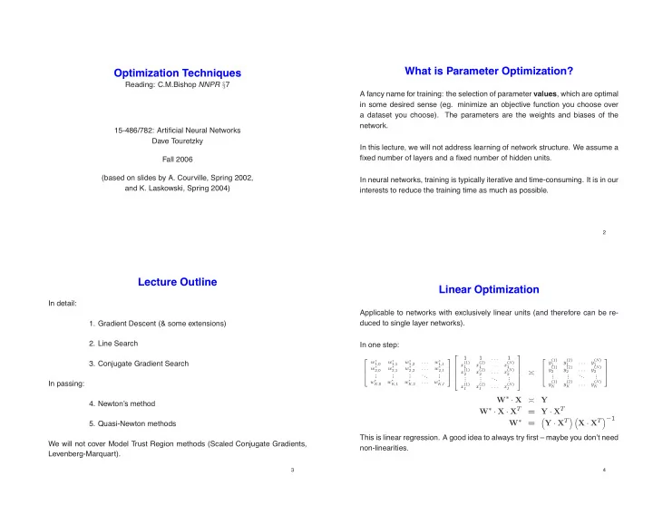 what is parameter optimization optimization techniques