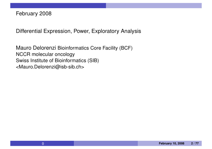 february 2008 differential expression power exploratory