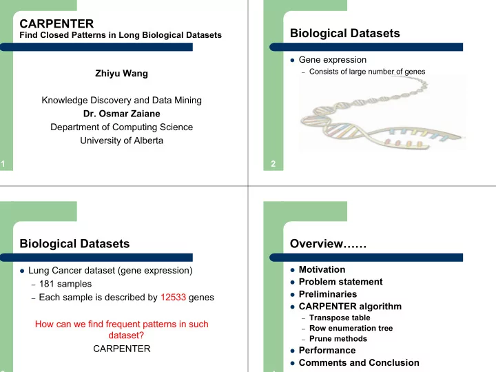carpenter biological datasets