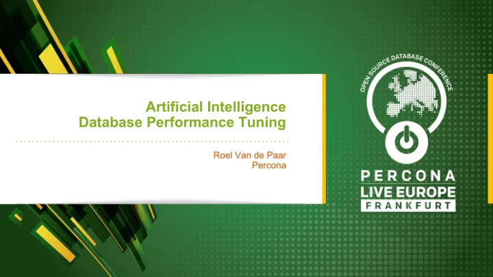 artificial intelligence database performance tuning