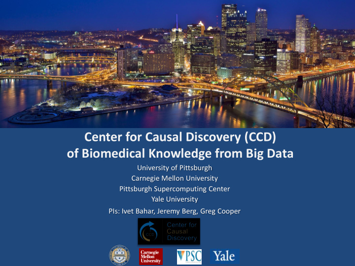 center for causal discovery ccd