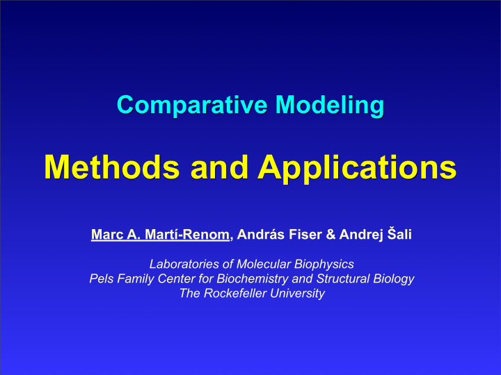methods and applications