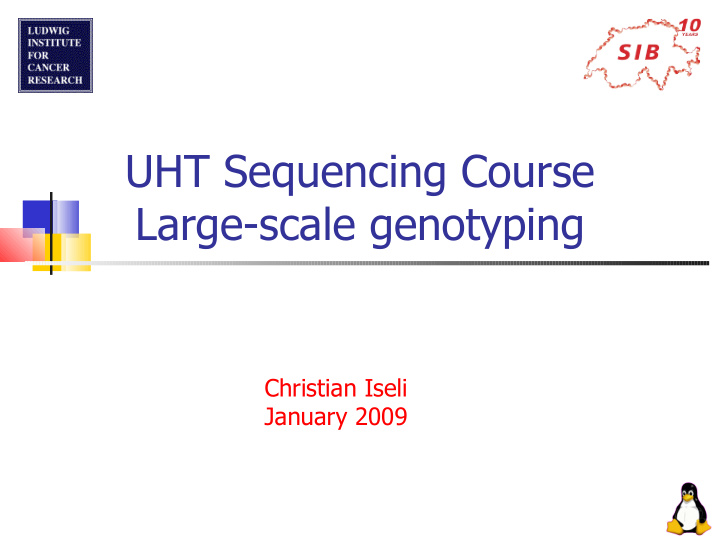 uht sequencing course large scale genotyping