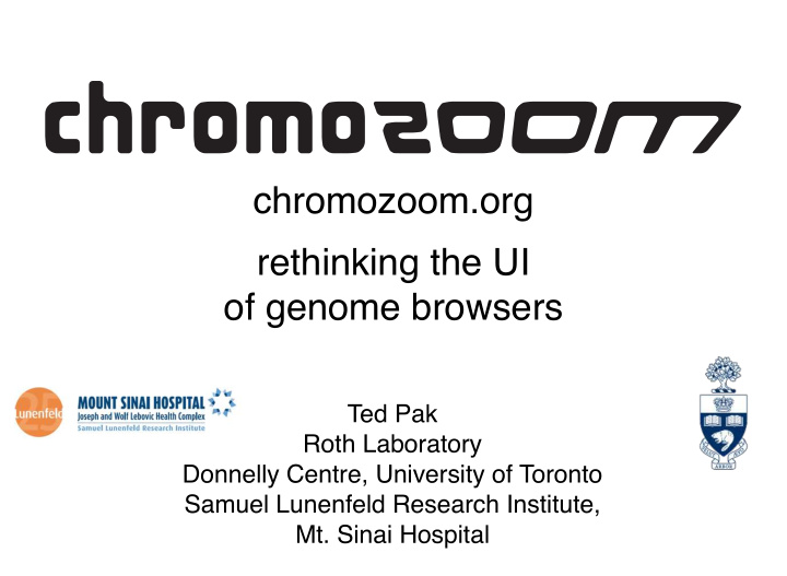 chromozoom org rethinking the ui of genome browsers