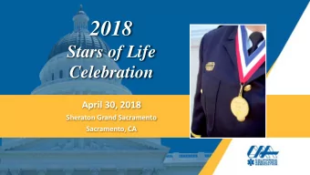 2018  Stars of Life Celebration  April 30, 2018  Sheraton Grand Sacramento  Sacramento, CA  Roesli