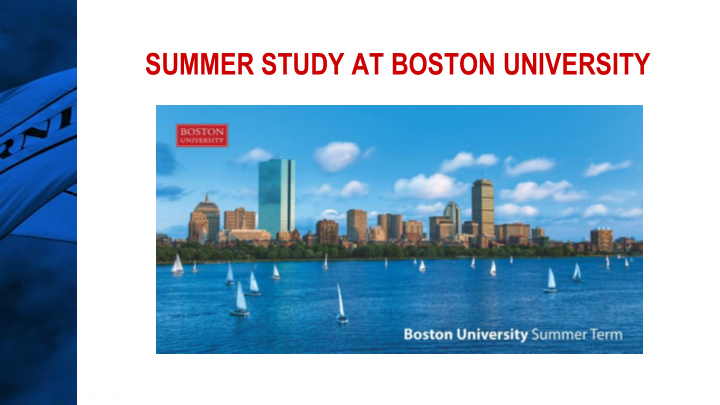 summer study at boston university