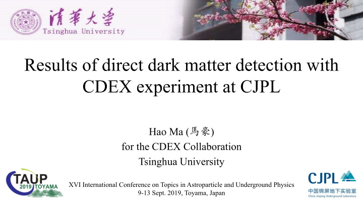 results of direct dark matter detection with cdex