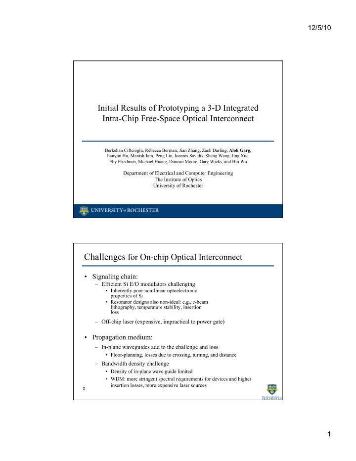 free space optical interconnect an alternative