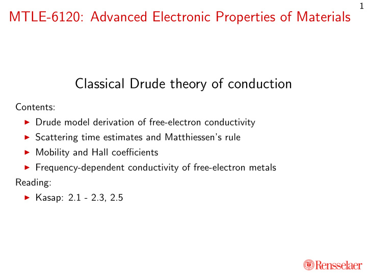 mtle 6120 advanced electronic properties of materials