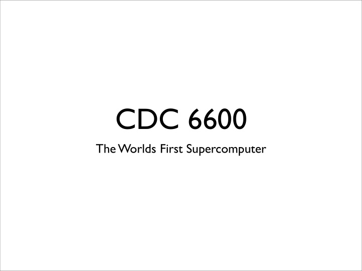 cdc 6600