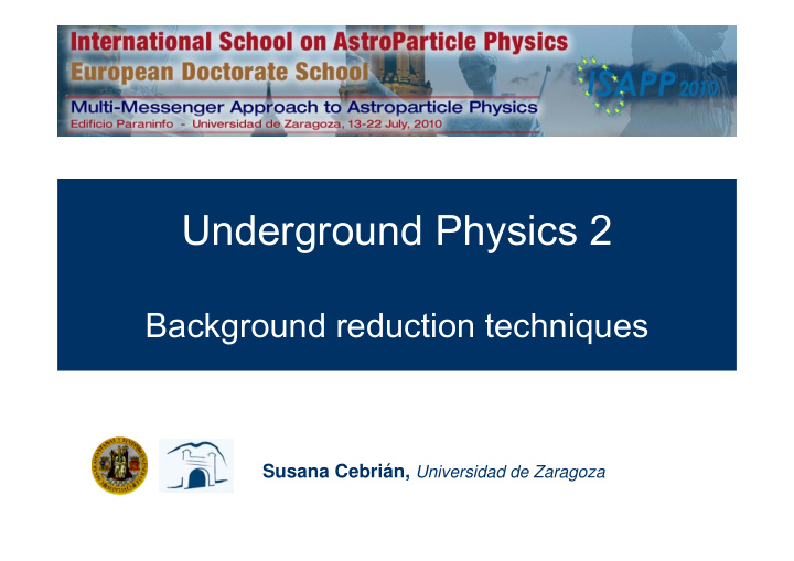 underground physics 2