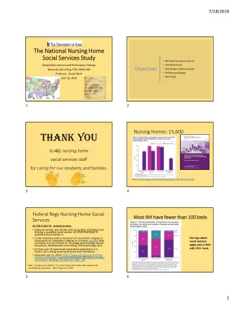 THANK YOU to ALL nursing home  social services staff  for caring for our residents and families.