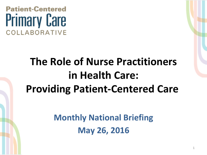 the role of nurse practitioners in health care providing