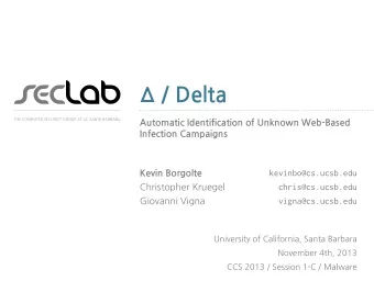 seclab      THE COMPUTER SECURITY GROUP AT UC SANTA BARBARA