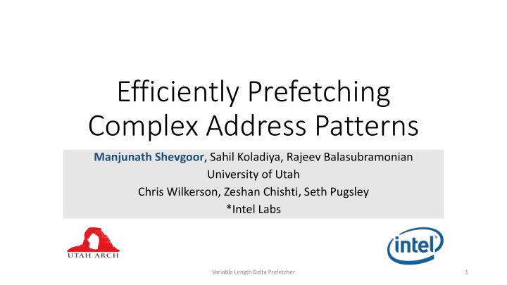 complex address patterns